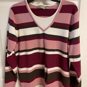 womens Croft and Barrow sweater large striped